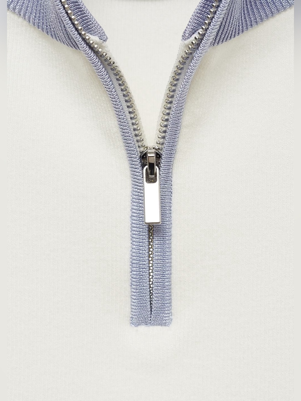 Mango White zip-neck jumper NWT - Picture 6 of 6